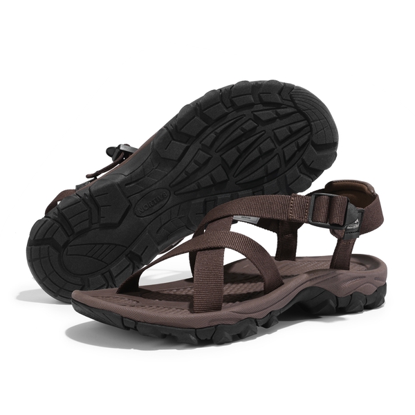 Men's Open Toe Athletic Sport Sandals - BROWN - 4